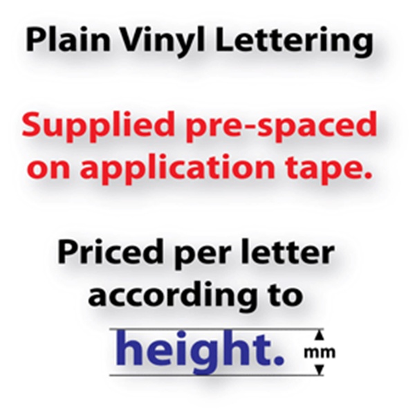 Plain Adhesive Vinyl Lettering